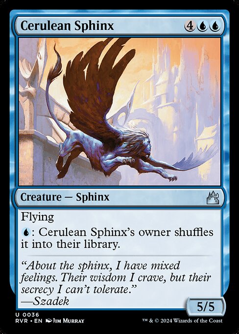 Cerulean Sphinx highlighted card art