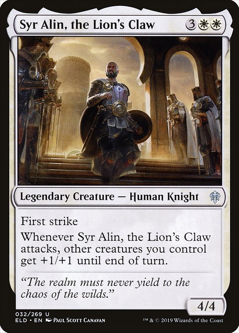 Syr Alin, the Lion's Claw from Throne of Eldraine