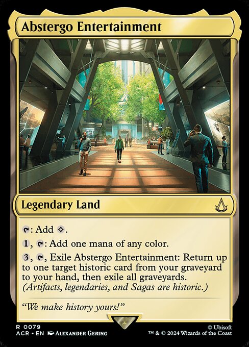 Abstergo Entertainment highlighted card art
