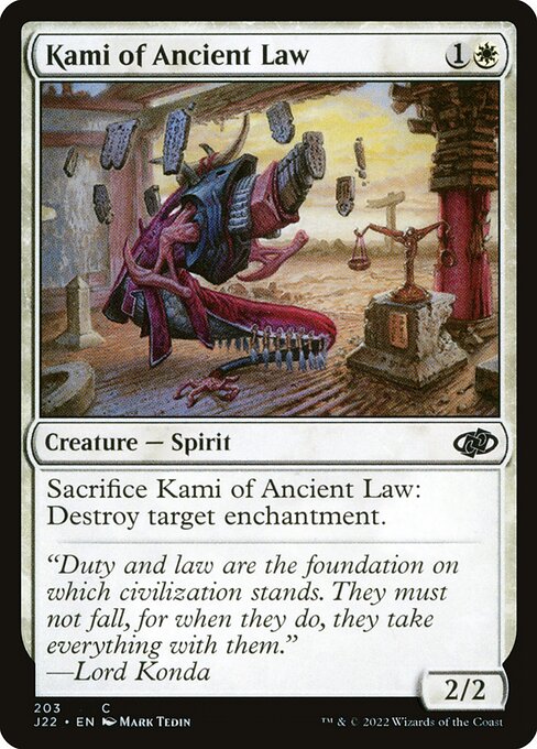 Kami of Ancient Law highlighted card art