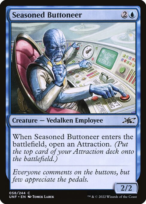 Seasoned Buttoneer highlighted card art