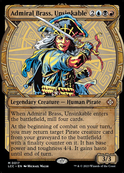 Admiral Brass, Unsinkable highlighted card art