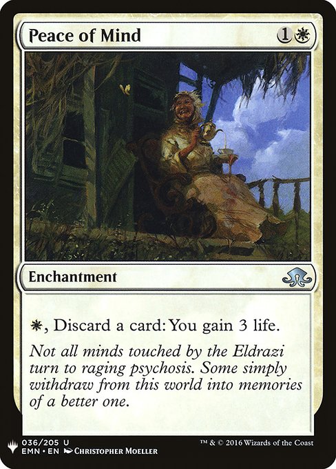 Peace of Mind highlighted card art