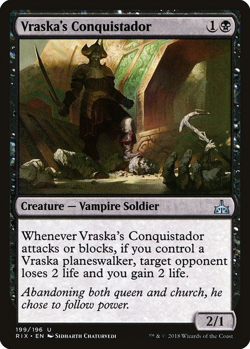 Vraska's Conquistador highlighted card art