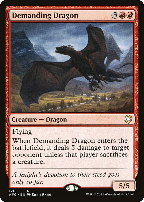 Demanding Dragon from Forgotten Realms Commander