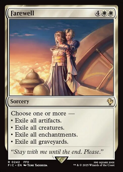 Farewell highlighted card art