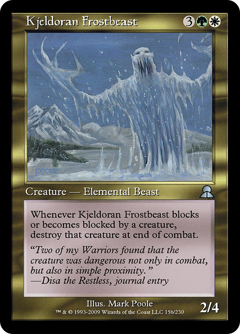 Kjeldoran Frostbeast highlighted card art