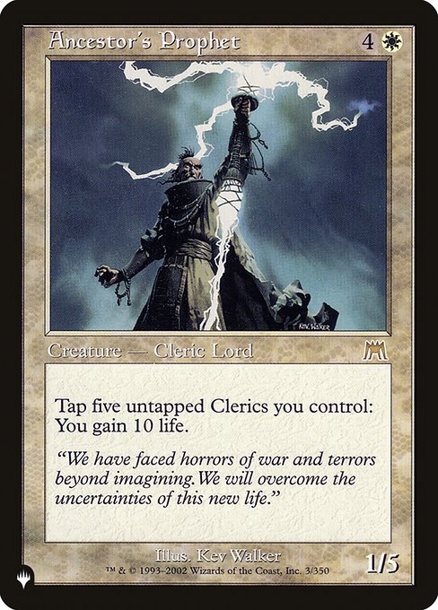 Ancestor's Prophet highlighted card art