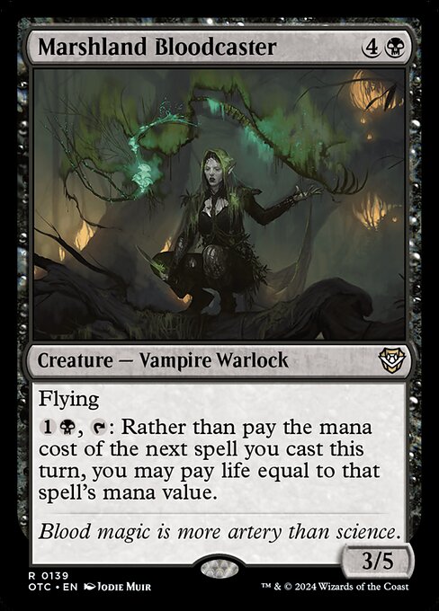 Marshland Bloodcaster highlighted card art