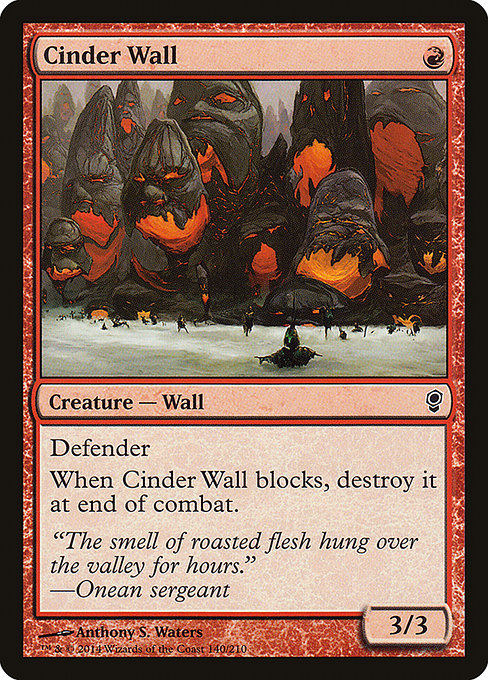 Cinder Wall highlighted card art
