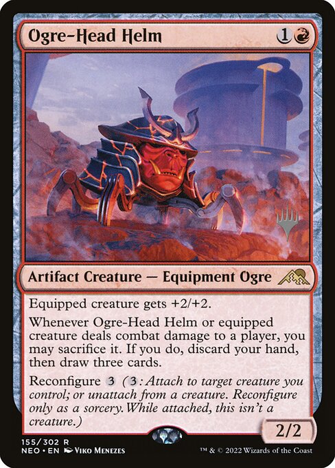 Ogre-Head Helm from Kamigawa: Neon Dynasty Promos
