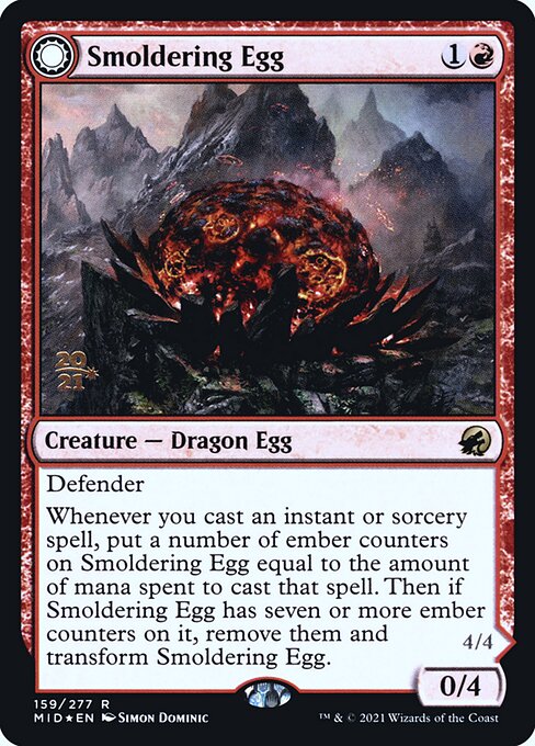 Smoldering Egg // Ashmouth Dragon from Innistrad: Midnight Hunt Promos
