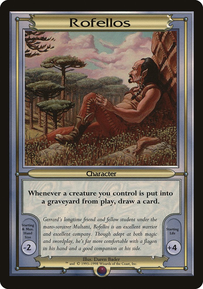 Rofellos highlighted card art