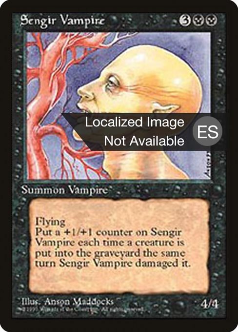 Sengir Vampire from Fourth Edition Foreign Black Border