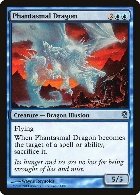 Phantasmal Dragon from Duel Decks: Jace vs. Vraska