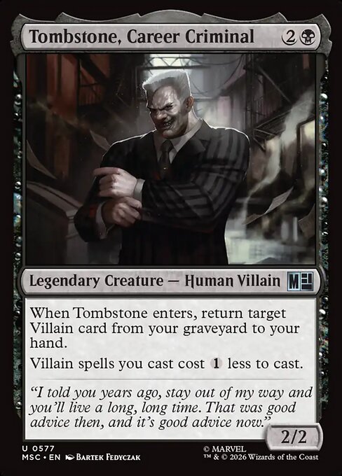 Tombstone, Career Criminal from Marvel Super Heroes Commander