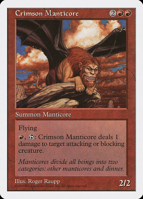 Crimson Manticore from Fifth Edition