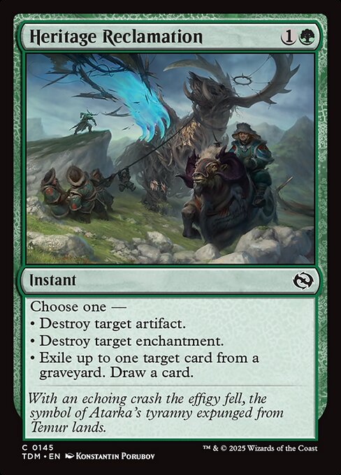 Heritage Reclamation highlighted card art