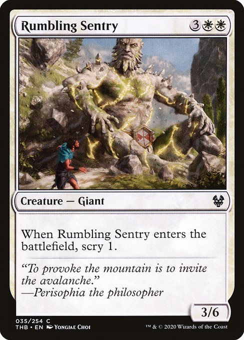 Rumbling Sentry highlighted card art