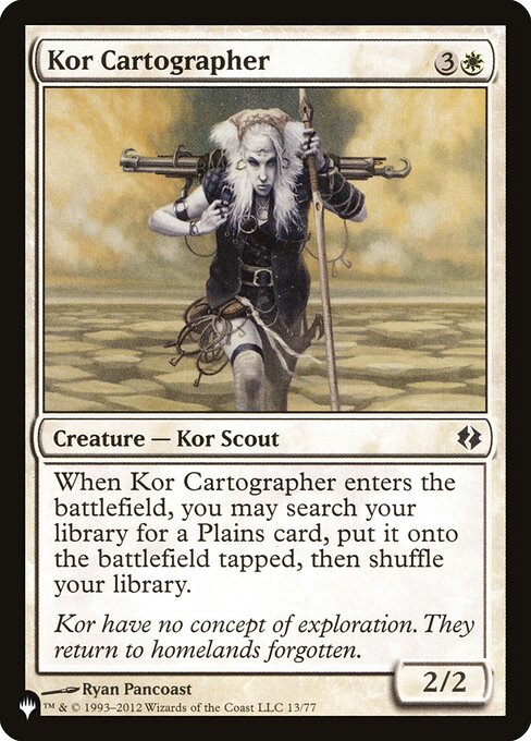 Kor Cartographer highlighted card art