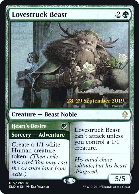 Lovestruck Beast // Heart's Desire from Throne of Eldraine Promos