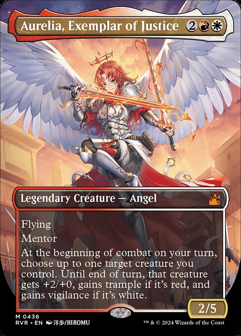 Aurelia, Exemplar of Justice highlighted card art