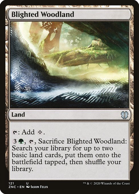 Blighted Woodland from Zendikar Rising Commander
