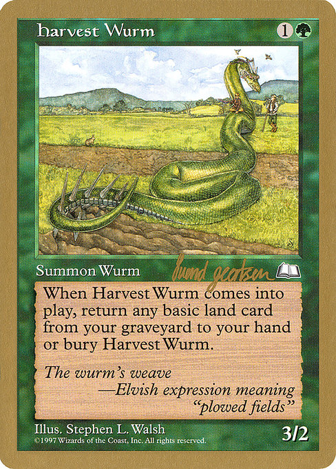 Harvest Wurm highlighted card art