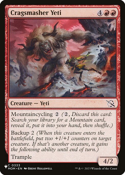 Cragsmasher Yeti highlighted card art