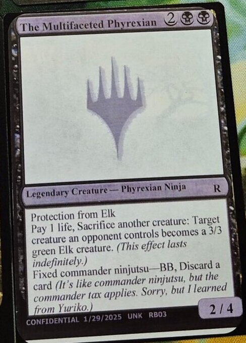The Multifaceted Phyrexian highlighted card art