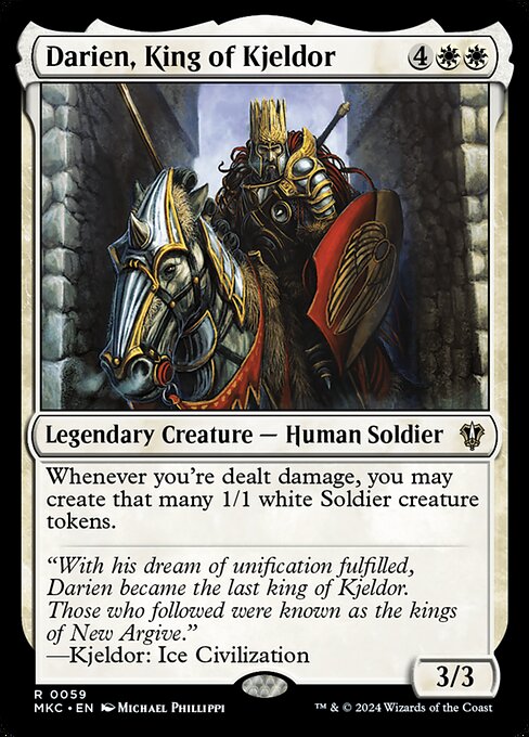 Darien, King of Kjeldor highlighted card art