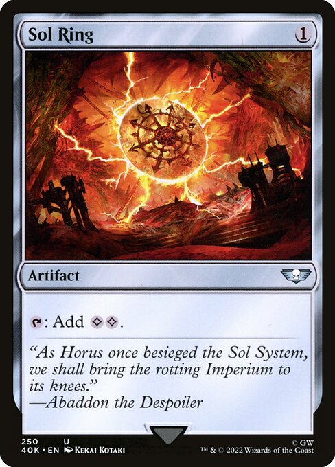 Sol Ring from Warhammer 40,000 Commander