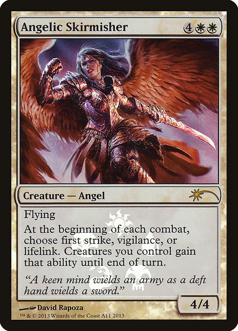 Angelic Skirmisher highlighted card art