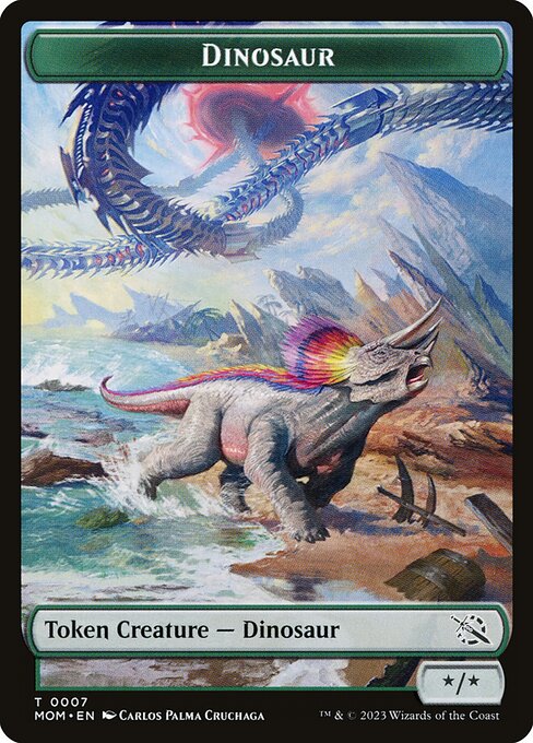 Dinosaur highlighted card art