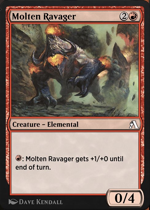 Molten Ravager highlighted card art