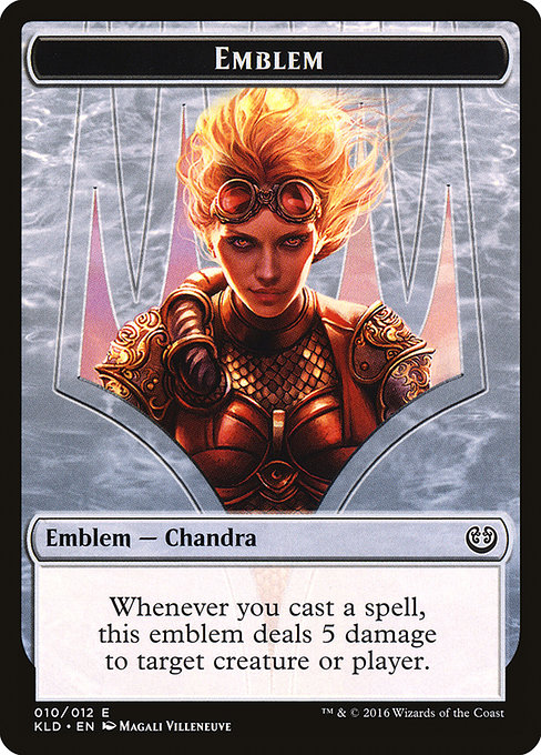 Chandra, Torch of Defiance Emblem from Kaladesh Tokens