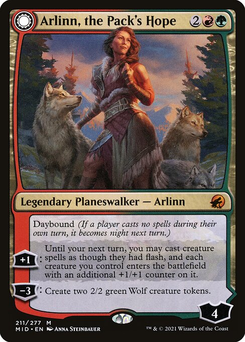 Arlinn, the Pack's Hope // Arlinn, the Moon's Fury from Innistrad: Midnight Hunt