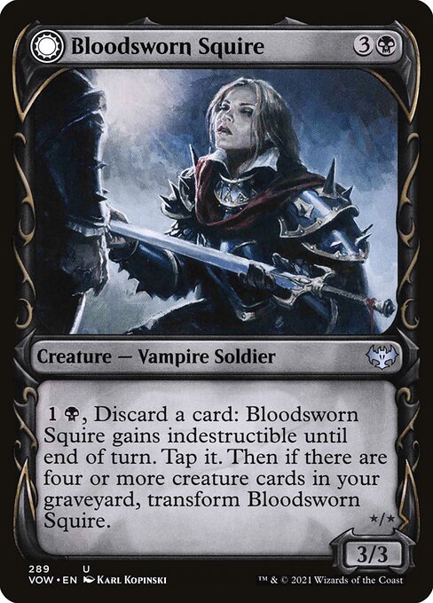 Bloodsworn Squire // Bloodsworn Knight from Innistrad: Crimson Vow