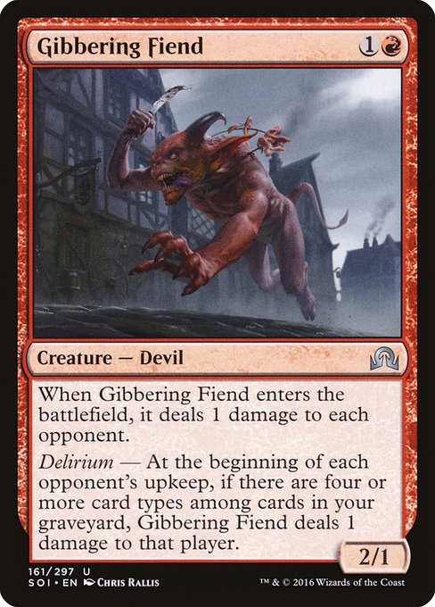 Gibbering Fiend highlighted card art