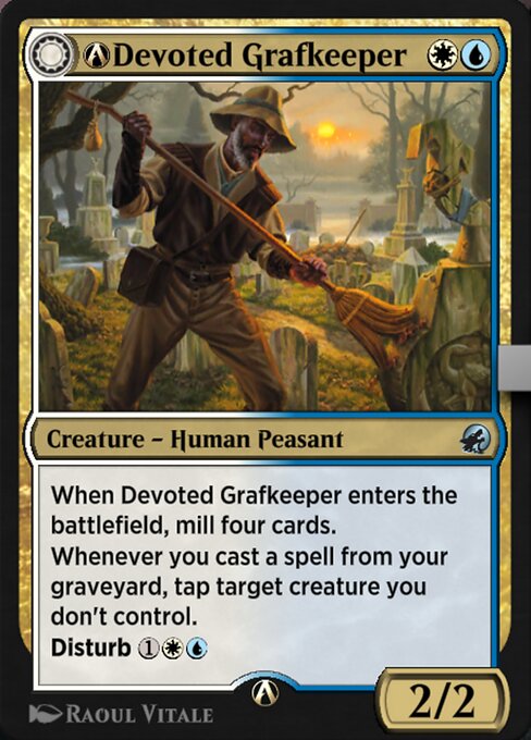 A-Devoted Grafkeeper // A-Departed Soulkeeper highlighted card art