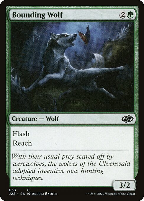 Bounding Wolf highlighted card art