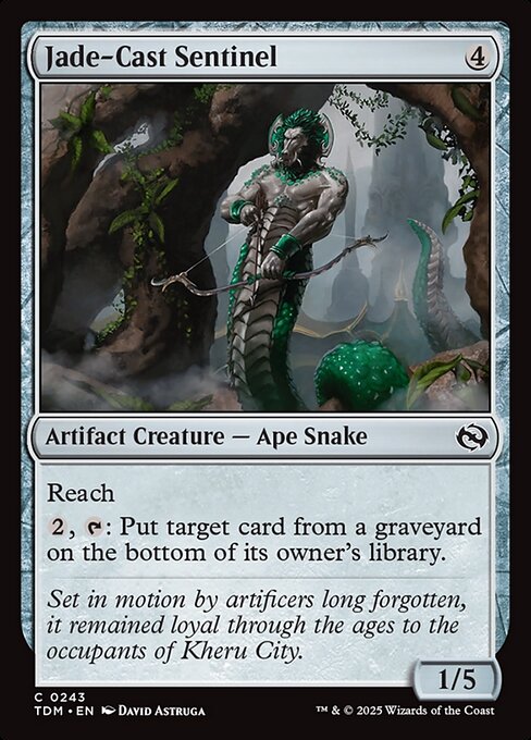 Jade-Cast Sentinel highlighted card art