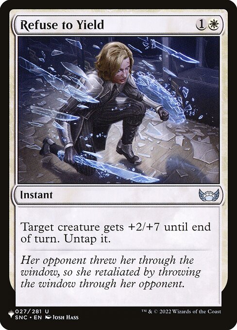 Refuse to Yield highlighted card art
