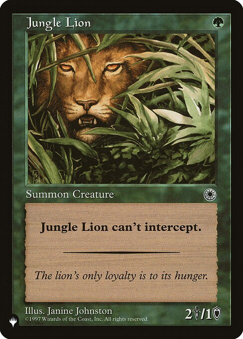 Jungle Lion highlighted card art