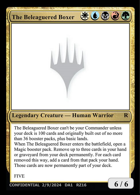The Beleaguered Boxer highlighted card art