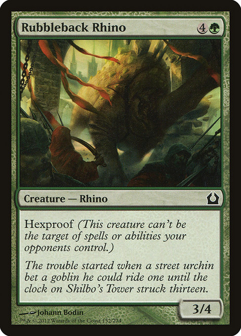 Rubbleback Rhino highlighted card art