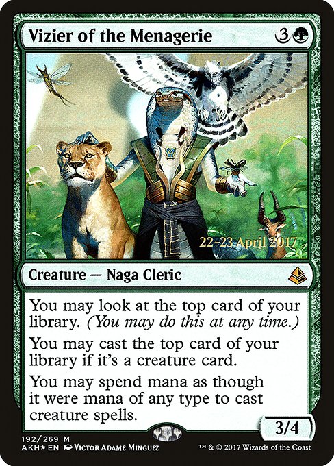 Vizier of the Menagerie from Amonkhet Promos