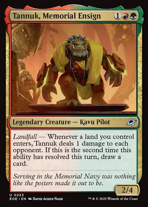 Tannuk, Memorial Ensign highlighted card art