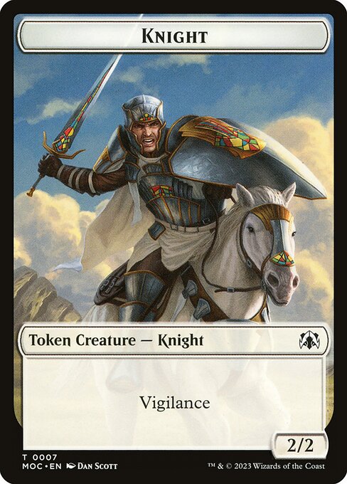 Knight from March of the Machine Commander Tokens