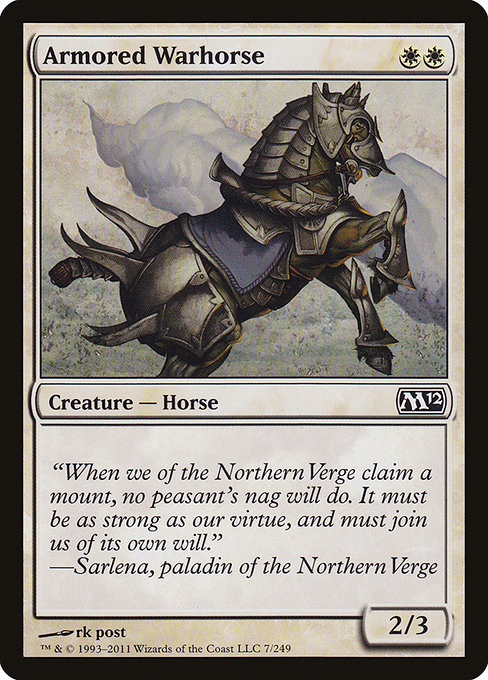 Armored Warhorse highlighted card art